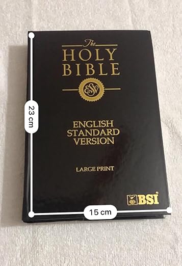 THE HOLY BIBLE (ESV) LARGE PRINT EDITION Contains Old and New Testament BSI Hardcover