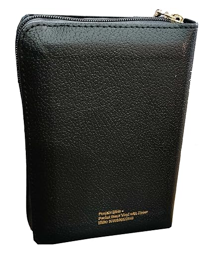 Punjabi Pocket Bible black Vinyl with Zipper/Index O.V. new font 2023 BSI