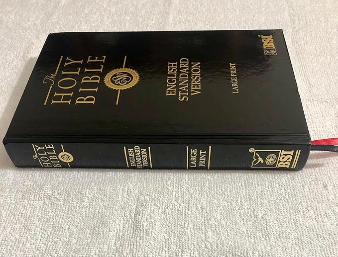 THE HOLY BIBLE (ESV) LARGE PRINT EDITION Contains Old and New Testament BSI Hardcover