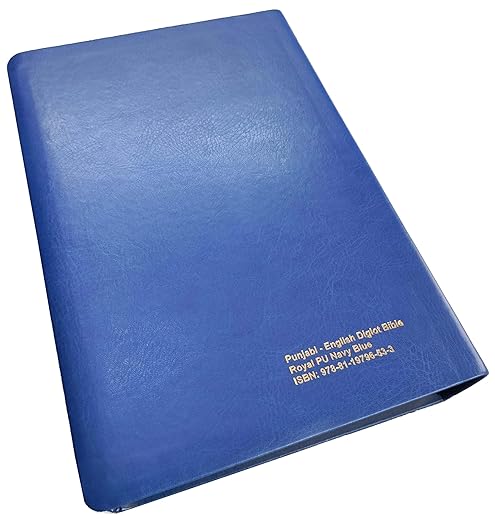 Diglot Bible Punjabi (Navy Blue) (O.V.) - English (ESV) Royal PU Contains Old and New Testament BSI Bonded Leather