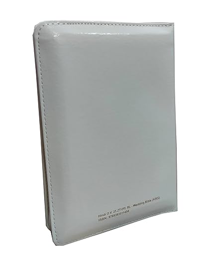 Hindi O.V. 25 ZTI(R) BL- Wedding Bible Compact (KBS) White Zip Thumb Contains Old and New Testament Bonded Leather