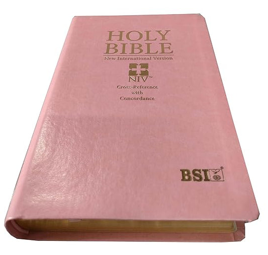 Bible Dy PU L Pink (Amity) New International Version (NIV) Red Letter Cross-Reference with Concordance BSI Leather Bound