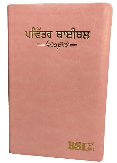 Punjabi Bible Regular Pu Yapp Pink Index Containing Old and New Testamnet BSI Bonded Leather