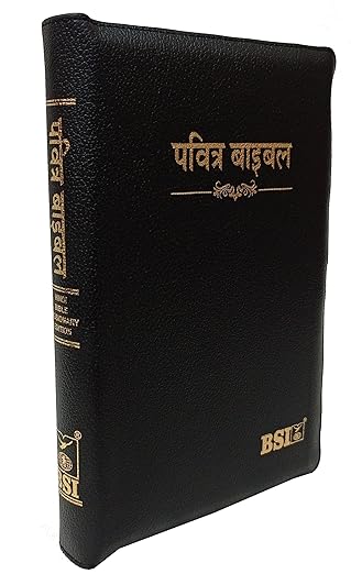 Holy Bible Hindi Index/Zip Missionary Regular edition Vinyl (O.V. 2021) BSI Contains Old and New Testament Bonded Leather