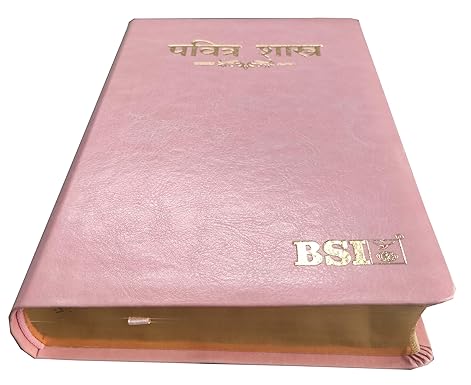 Holy Bible Marathi R.V.- Regular PU L Pink Thumb Index Yapp Containing old and New Testament BSI