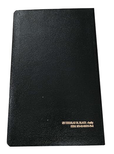 NIV Regular BL Black Bible - Amity (New International Version) Red Letter Cross-Reference with Concordance BSI Leather Bound