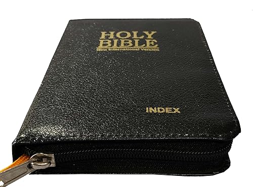 Bible NIV Mini Compact Thumb index/ZIP (Red Letter) Black Contains Old and New Testament BSI Imitation Leather