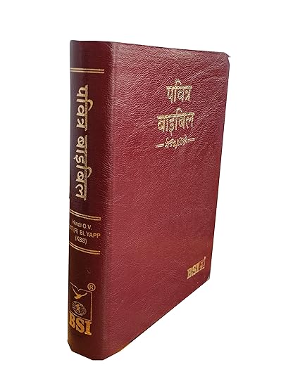 Hindi O.V. 25TI(R) Compact Bible Yapp (KBS) Brown Korean Print Containing Old and new Testament BSI Leather Boun