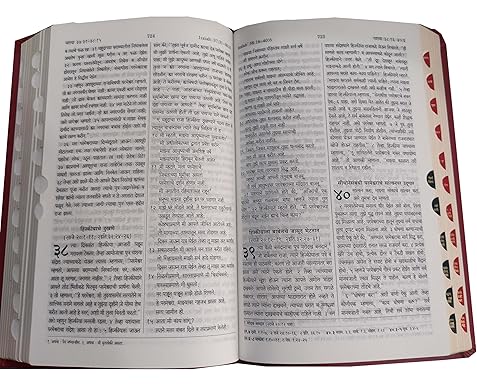 Holy Bible Marathi R.V.- Regular PU L Pink Thumb Index Yapp Containing old and New Testament BSI
