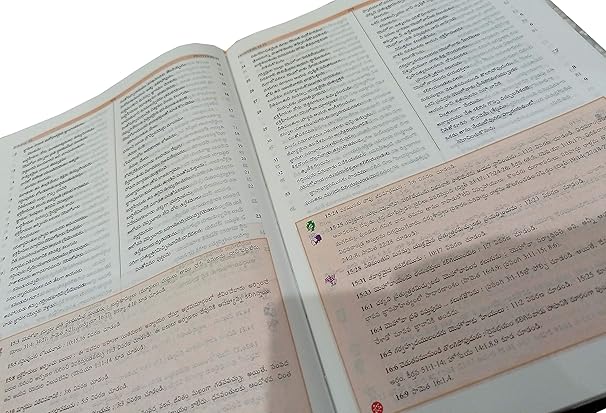 Telugu Study Bible Leather Containing Old And New Testament BSI Leather Bound