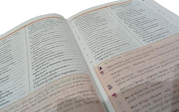 Telugu Study Bible Leather Containing Old And New Testament BSI Leather Bound