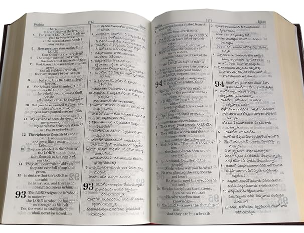 Telugu (O.V.) - English (ESV) Diglot Royal L Pink PU Yapp Contains Old and New Testament BSI